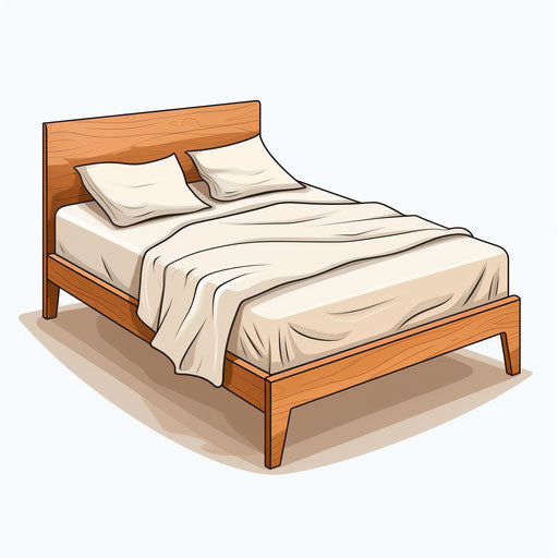 Bed Clipart in Minimalist Art Style Illustration: 4K Vector & PNG ...