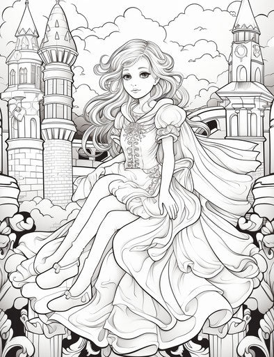 Indulge in Princess Coloring Pages - Creative Bliss – IMAGELLA