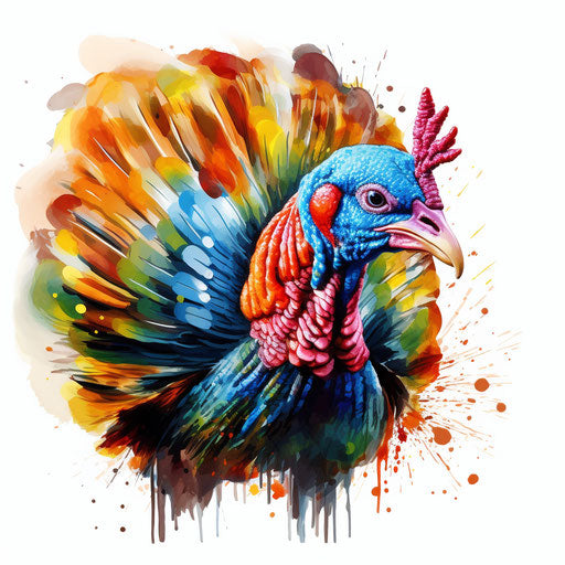 Turkey Clipart in Oil Painting Style: Vector ARt, 4K, EPS, PNG – IMAGELLA