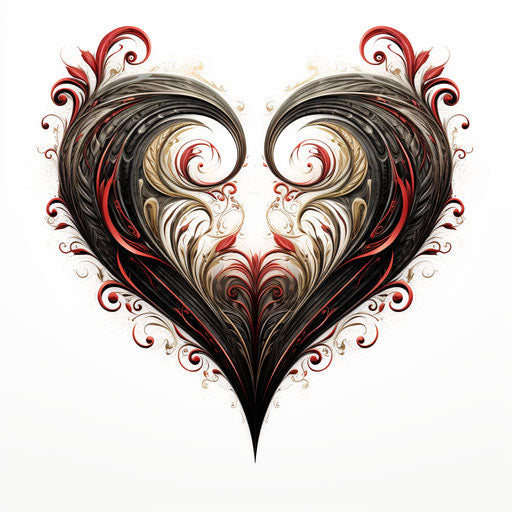 High-Res 4K Heart Clipart in Chiaroscuro Art Style – IMAGELLA