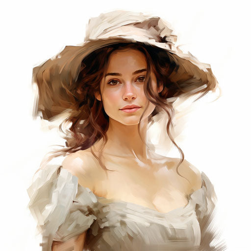 4K Lady Clipart in Oil Painting Style: Vector & SVG – IMAGELLA