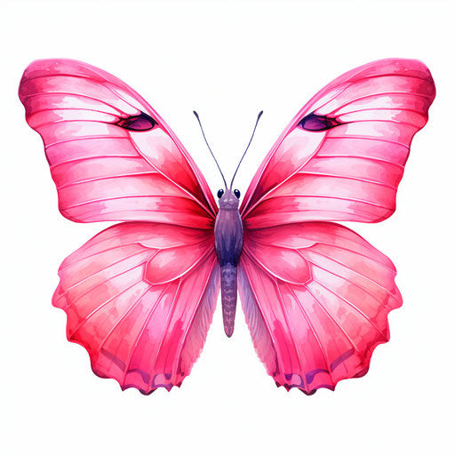 4K Vector Pink Butterfly Clipart in Oil Painting Style – IMAGELLA