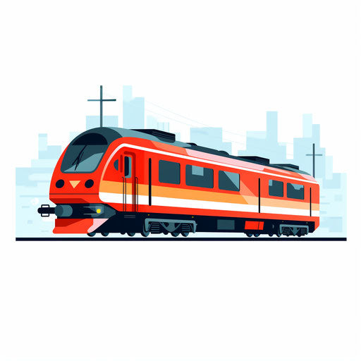 4K Train Clipart in Minimalist Art Style: Vector & SVG – IMAGELLA