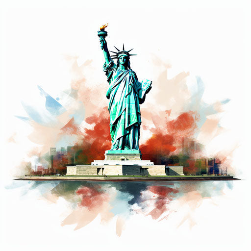 Statue Of Liberty Clipart in Oil Painting Style Artwork: 4K Vector ...