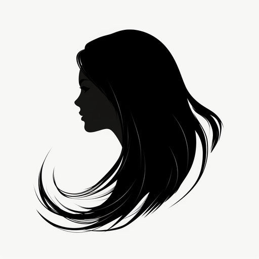 Minimalist Art Styled Hair Graphics: Vector, 4K