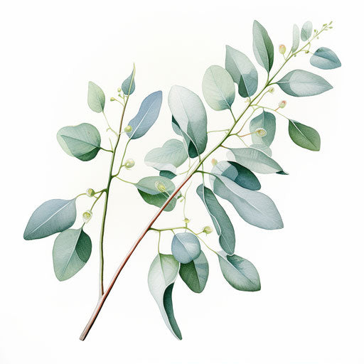 Eucalyptus Clipart in Oil Painting Style: 4K Vector Clipart – IMAGELLA