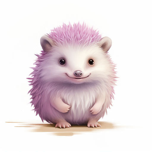 4K Hedgehog Clipart in Pastel Colors Art Style: Vector & SVG – IMAGELLA