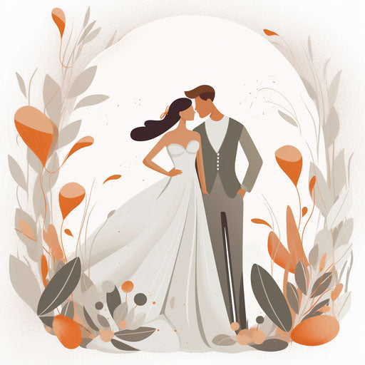 Wedding Card Png Clipart in Minimalist Art Style Artwork: 4K Vector ...