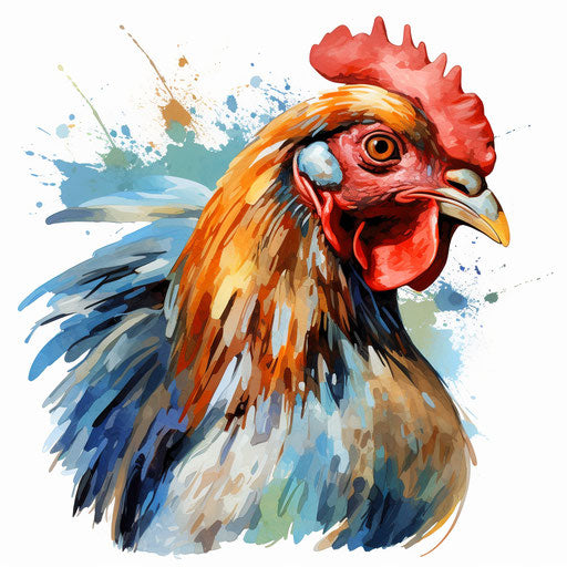 Chicken Clipart in Oil Painting Style Artwork: HD Vector & 4K – IMAGELLA