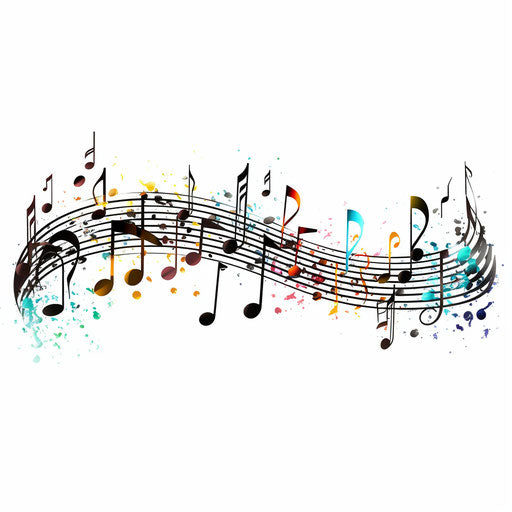 Music Notes Clipart in Chiaroscuro Art Style: Vector & 4K – IMAGELLA