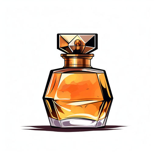 Perfume Clipart in Minimalist Art Style: High-Def Vector & 4K