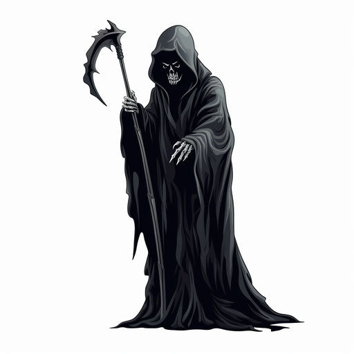 4K Grim Reaper Clipart in Minimalist Art Style: Vector & SVG – IMAGELLA