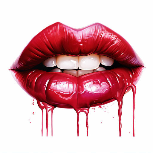 4K Vector Lips Clipart in Oil Painting Style – IMAGELLA