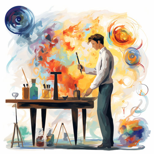 4K Science Clipart in Impressionistic Art Style: Vector & SVG