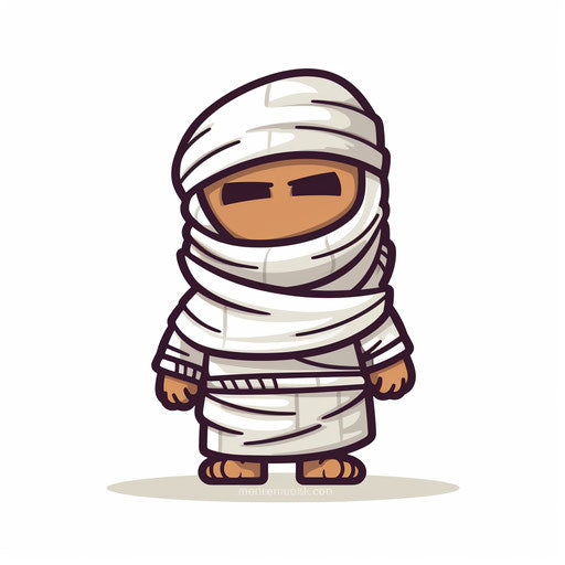 Mummy Clipart in Minimalist Art Style Illustration: 4K Vector & PNG ...