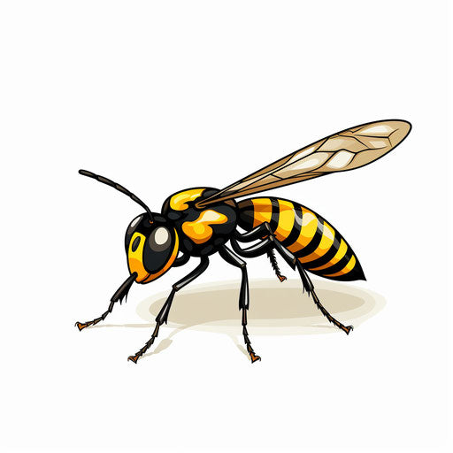 Wasp Clipart in Minimalist Art Style: HD Vector, 4K – IMAGELLA