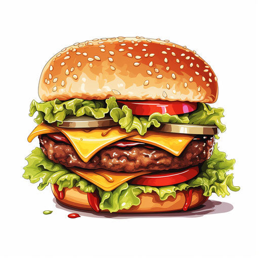 Vector & 4K Cheeseburger Clipart in Chiaroscuro Art Style – IMAGELLA