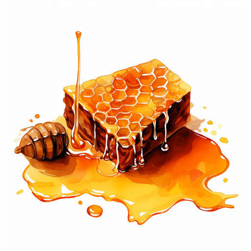 Honeycomb Clipart in Oil Painting Style: 4K & Vector