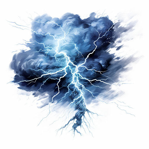 Thunder Clipart in Oil Painting Style Artwork: 4K Vector & SVG – IMAGELLA