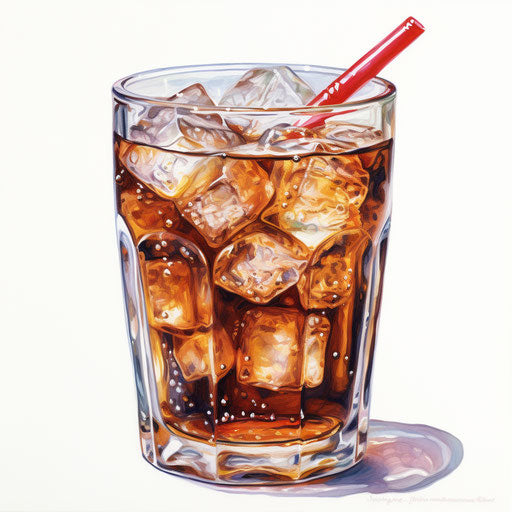 Soda Clipart in Oil Painting Style Illustration: 4K Vector & PNG