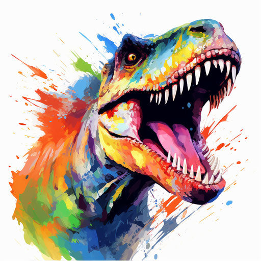 T Rex Clipart in Impressionistic Art Style: 4K Vector Clipart – IMAGELLA