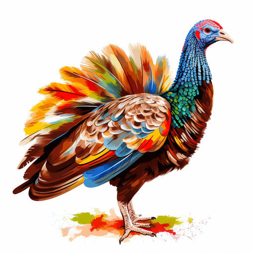 Turkey Clipart in Oil Painting Style Artwork: Vector, PNG, 4K – IMAGELLA