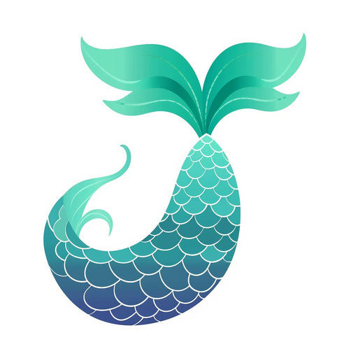 Mermaid Tail Clipart in Minimalist Art Style: 4K & SVG – IMAGELLA