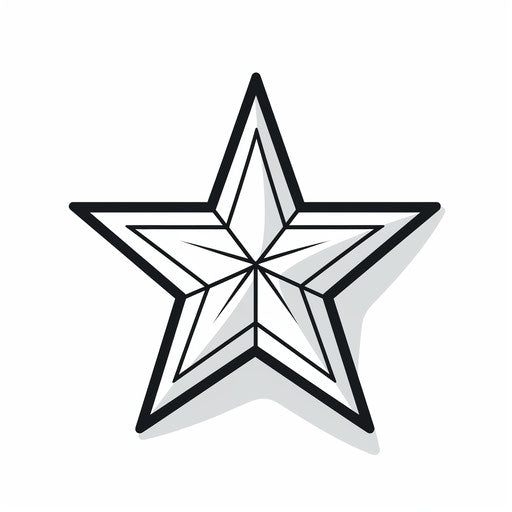 4K Star Clipart in Minimalist Art Style: Vector & SVG