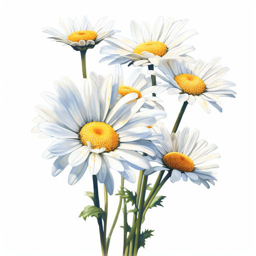 Daisy Clipart: High-Def Vector in Oil Painting Style & 4K – IMAGELLA