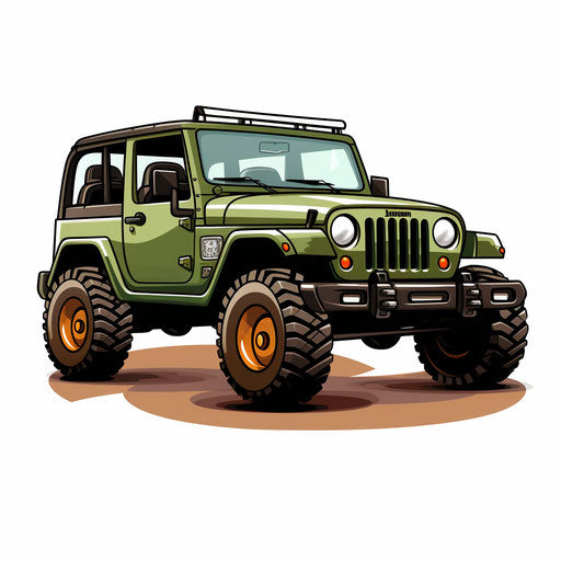 Jeep Image in Minimalist Art Style: Vector Clipart in 4K – IMAGELLA