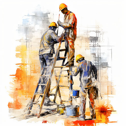 CLEARANCE Oil Painting of Construction 2024 Workers