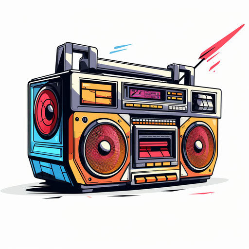 Ultra HD Boombox Clipart in Minimalist Art Style Style – IMAGELLA