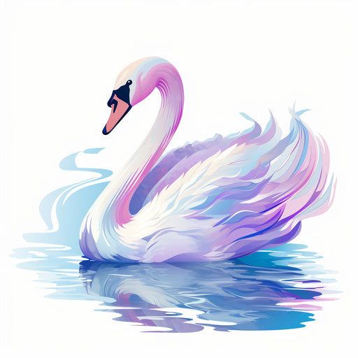 Swan Clipart in Pastel Colors Art Style: HD Vector & 4K – IMAGELLA