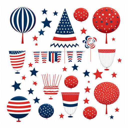 Fourth Of July Images Free Clipart in Minimalist Art Style: Vector & 4K ...