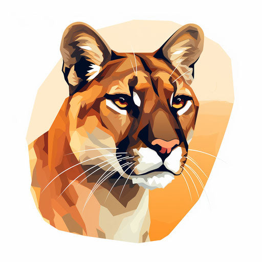 Cougar Clipart in Minimalist Art Style Art: High-Res 4K & Vector – IMAGELLA