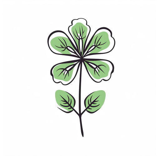 Clover Clipart in Minimalist Art Style: High-Res Vector & 4K – IMAGELLA