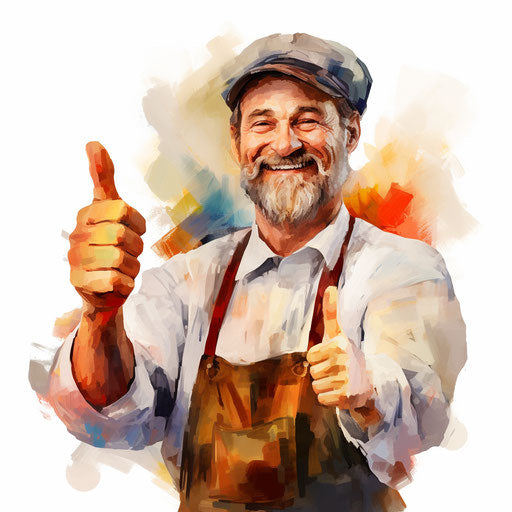 4K Good Job Clipart in Oil Painting Style: Vector & SVG
