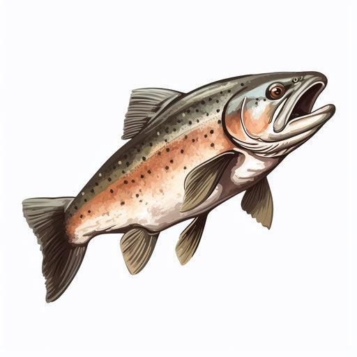 Trout Clipart in Chiaroscuro Art Style: 4K & SVG – IMAGELLA