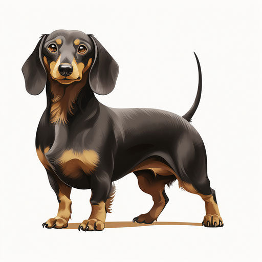 High-Res 4K Dachshund Clipart in Minimalist Art Style – IMAGELLA