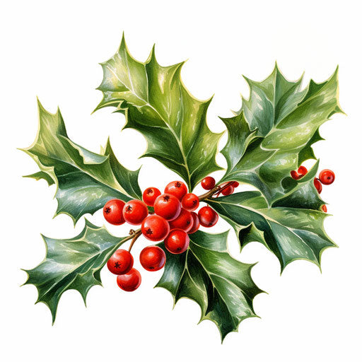 Holly Image in Oil Painting Style: Vector Clipart in 4K – IMAGELLA