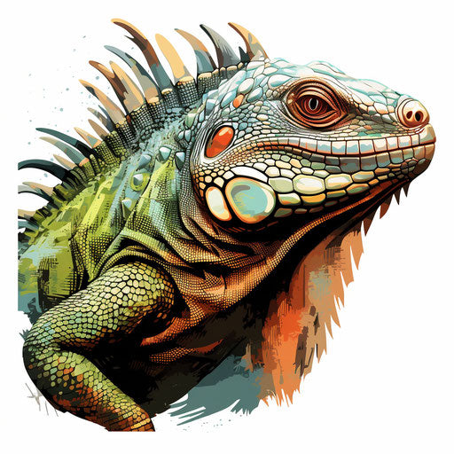 Iguana Clipart in Chiaroscuro Art Style: 4K Vector & Stencils – IMAGELLA