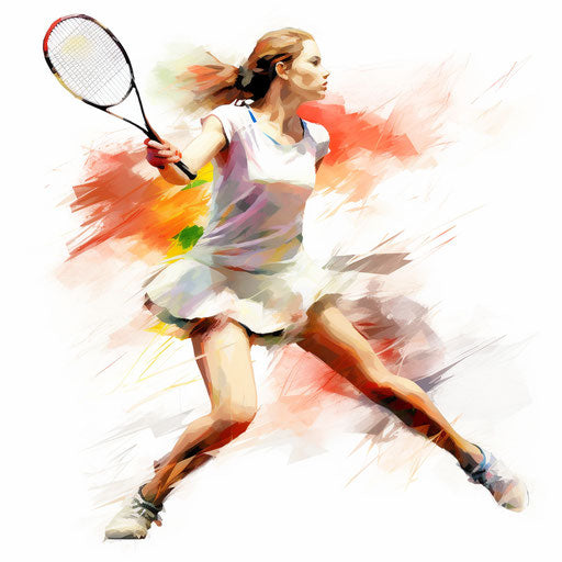 Badminton Clipart in Oil Painting Style: 4K Vector Art – IMAGELLA