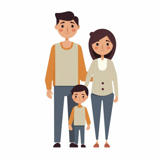 4K Vector Parents Clipart in Minimalist Art Style – IMAGELLA