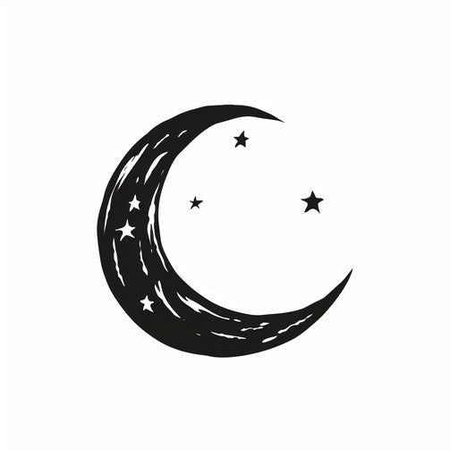 Crescent Moon Clipart in Minimalist Art Style Artwork: High-Res 4K ...