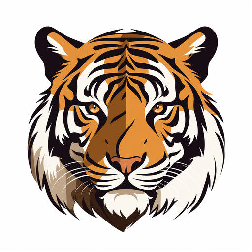 Tiger Clipart in Minimalist Art Style: Vector ARt, 4K, EPS, PNG – IMAGELLA