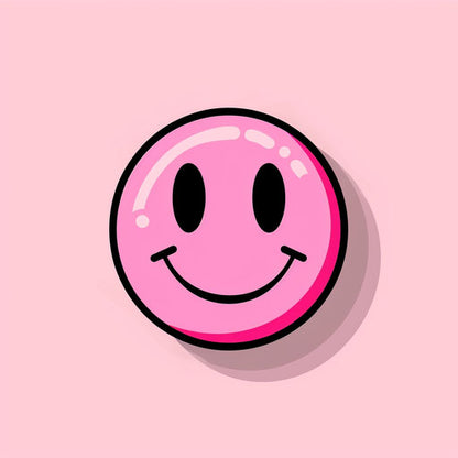 Custom Pink Smiley Face Designs for Brand Personalization