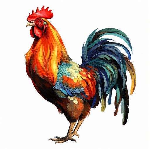 4K Vector Rooster Clipart in Chiaroscuro Art Style – IMAGELLA