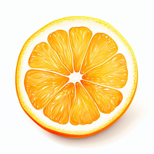 Impressionistic Art Style Orange Slice Clipart: 4K Vector Art – IMAGELLA