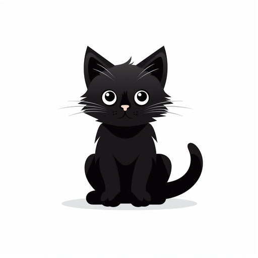 4K Cat Clipart in Minimalist Art Style: Vector & SVG – IMAGELLA