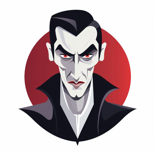 Dracula Clipart in Minimalist Art Style: 4K Vector Clipart – IMAGELLA